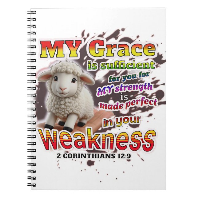 Perfected in weakness notebook (Front)