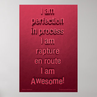 "PERFECTION" Awesome Poster (Confidence)