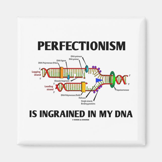 Perfectionism Is Ingrained In My DNA (Genes) Magnet (Front)