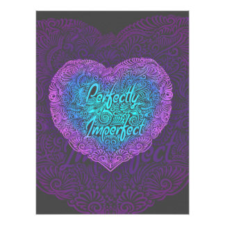 Perfectly imperfect, Positive Quote´s Photo Print