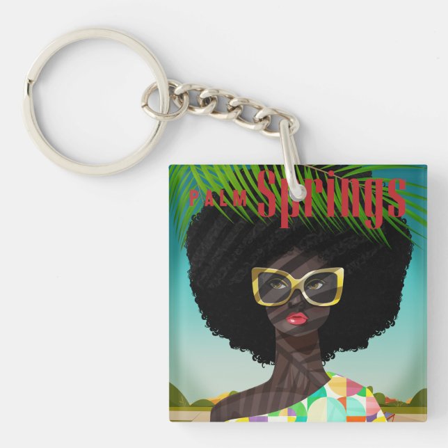 Perfectly Palm Springs Key Ring (Front)