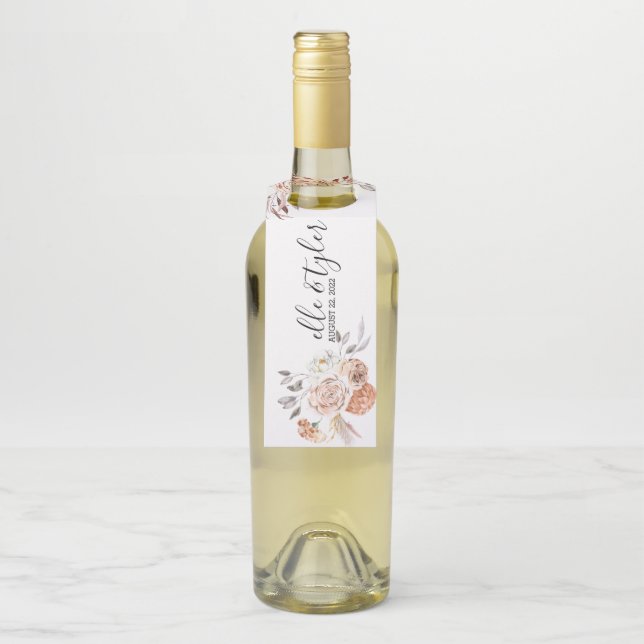 Perfectly Peach  Wine Label Bottle Hanger Tag (On Bottle)