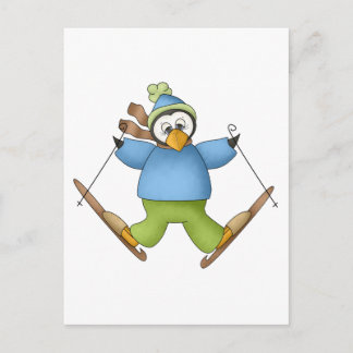 Perfectly Penguin · Skiing Postcard