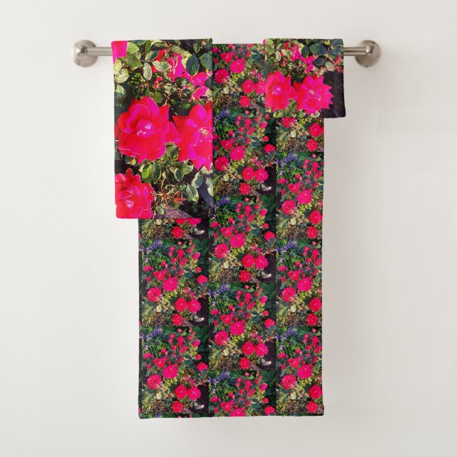 PERFECTLY PINK ROSES Towel (Insitu)