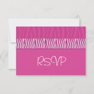 Perfectly Pink Wedding RSVP Card