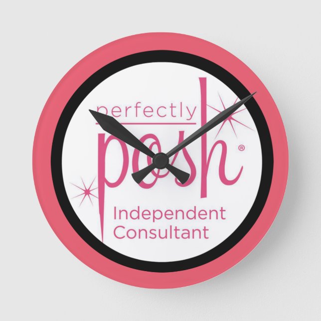 Perfectly Posh Independent Consultant gifts Round Clock (Front)