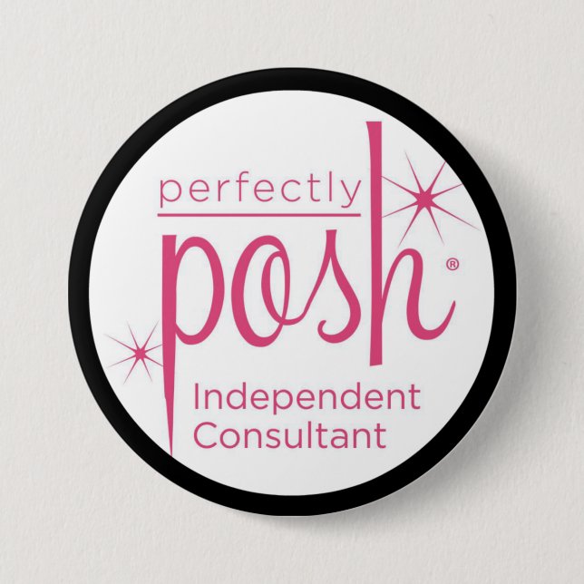 Perfectly Posh Independent Consultant round button (Front)