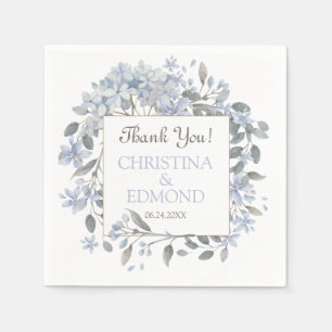 Perfectly Pretty Boho Floral Wedding Thank You Napkin