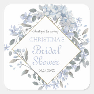 Perfectly Pretty Lavender Bridal Shower Thank You Square Sticker