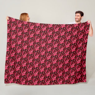 PERFECTLY RED ROSES FLEECE BLANKET
