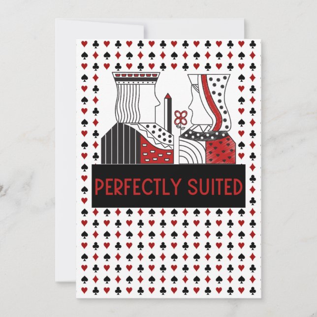 Perfectly Suited King and Queen Greeting Card  (Front)