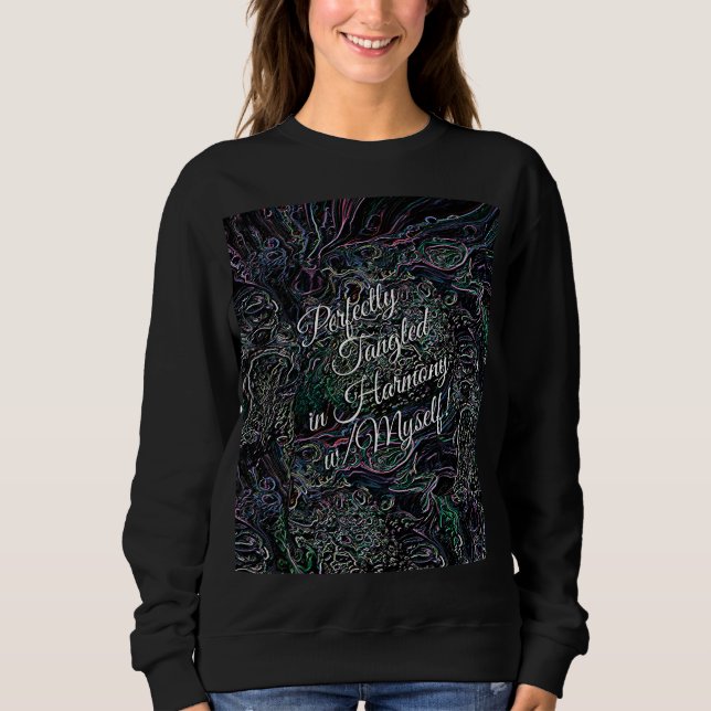 Perfectly Tangled Rainbow Adventure Black  Sweatshirt (Front)