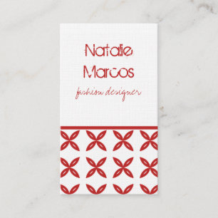 Perfectly Trendy Business Card, Red Card