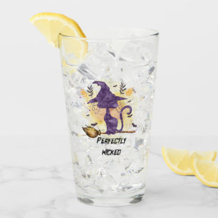 Perfectly Wicked - Black Witch Cat Glass