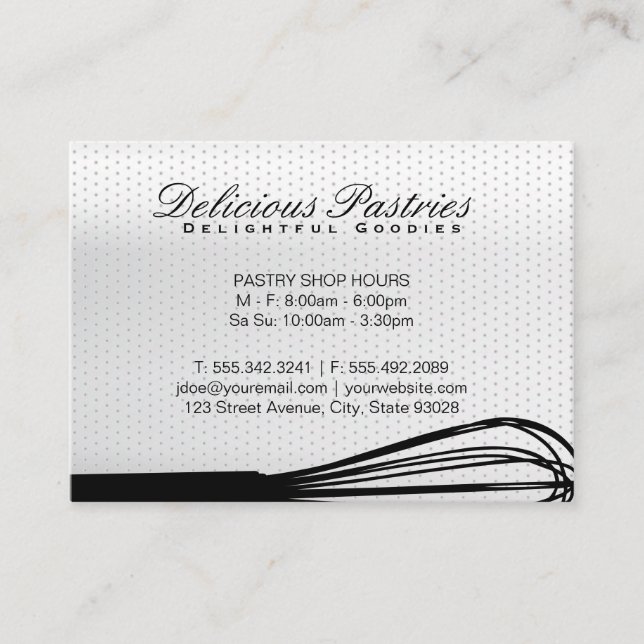 Perforated Background | Whisk Chef Business Card (Front)