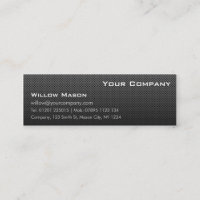 Perforated Black Metal, Slim Profile Business Card
