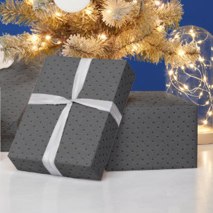 Perforated Grey Leather's Digital Print Wrapping Paper