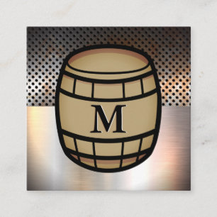 Perforated Metal Metal Sheet Barrel Square Business Card