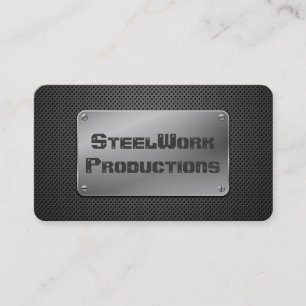 Perforated Metal Plate Business Card