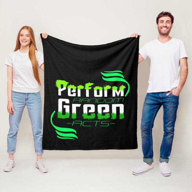 Perform Random Green Acts Climate Action Fleece Blanket (In Situ)
