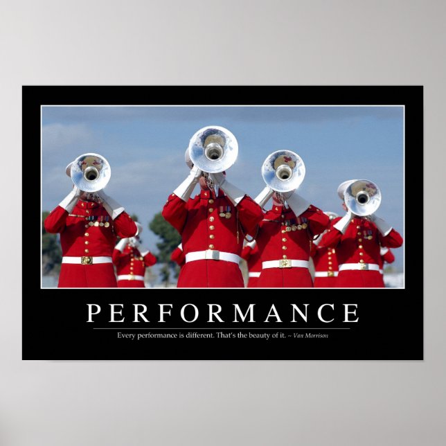 Performance: Inspirational Quote Poster (Front)