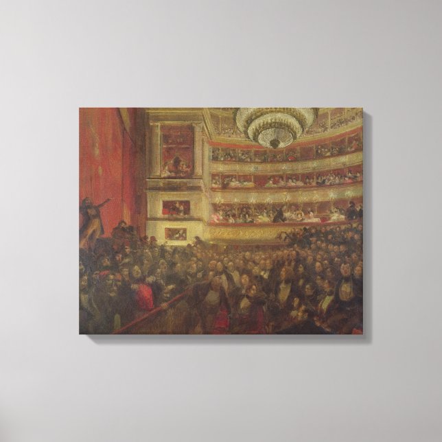 Performance of 'Hernani' by Victor Hugo Canvas Print (Front)