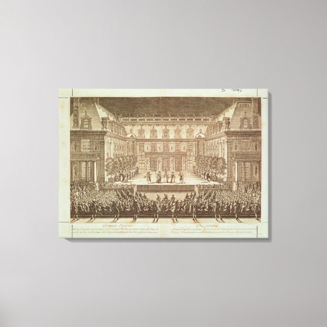 Performance of the opera 'Alceste' Canvas Print (Front)