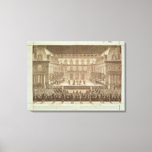Performance of the opera 'Alceste' Canvas Print