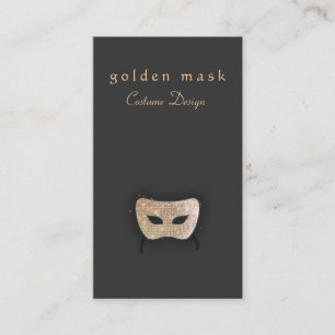 Performing Arts Gold Sequin Mask Business Card