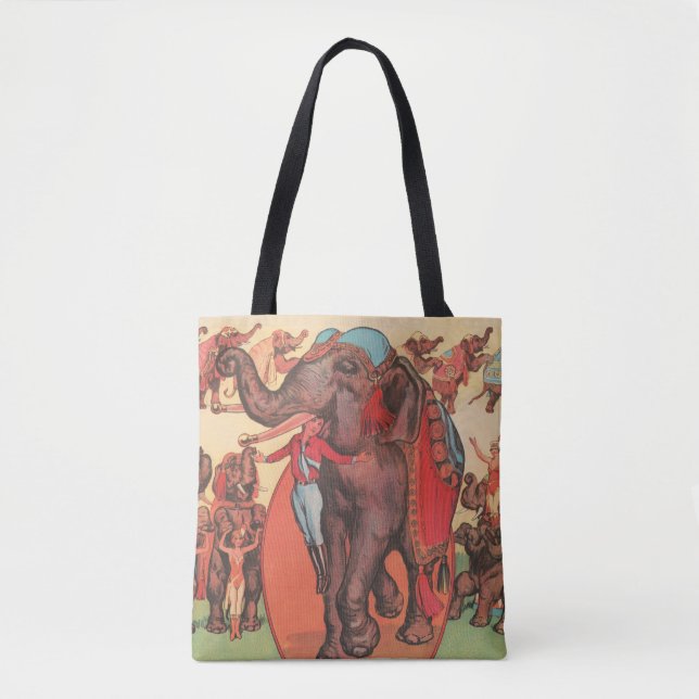 Performing Elephants With Women And Trainer. Tote Bag (Front)