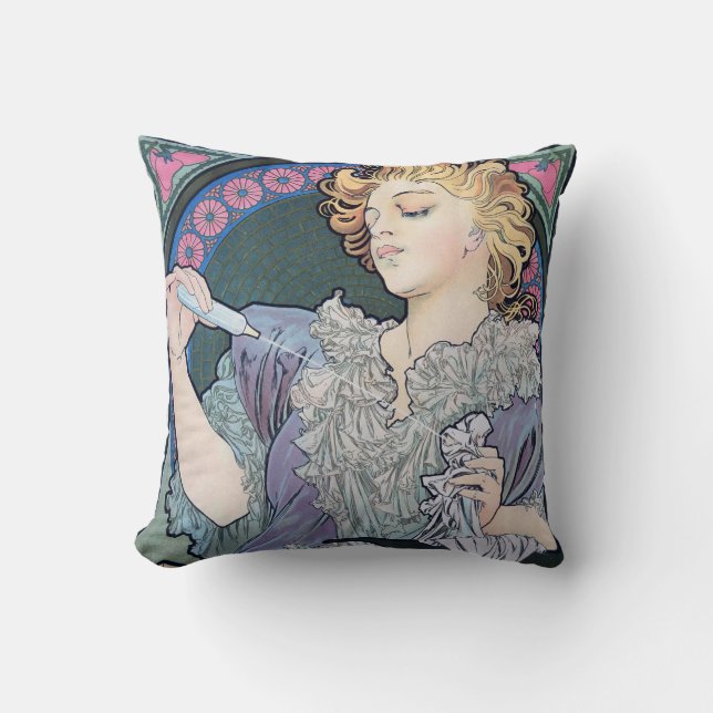 Perfume, Alphonse Mucha Cushion (Front)