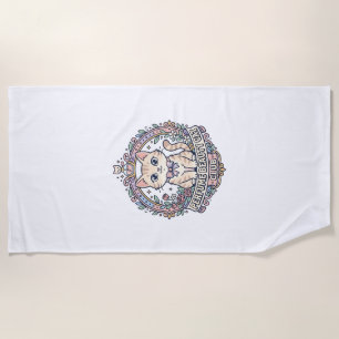 Perfume Beauty Cat Cute Cat T-Shirt Design - Perfu Beach Towel