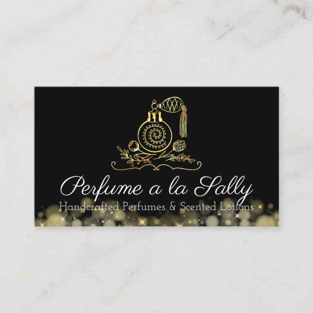 Perfume bottle atomizer scent lotion business card (Front)