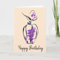 Perfume bottle fashion watercolour birthday