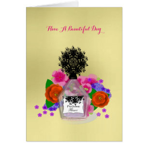 Perfume Bottle Flowers Feminine Elegant