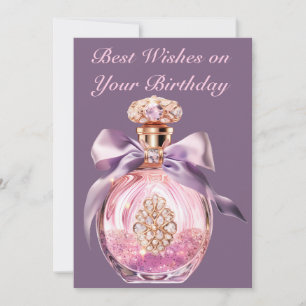 Perfume bottle with jewels  holiday card