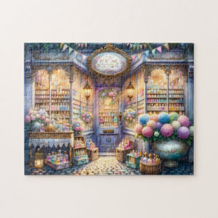 Perfume Boutique Vintage Parfumerie Storefront Art Jigsaw Puzzle