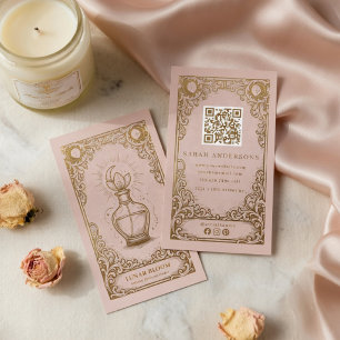 Perfume Business Card Vintage Boho Perfume Brand