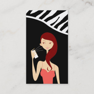 Perfume Fragrance Vector Shop Girl Business Card