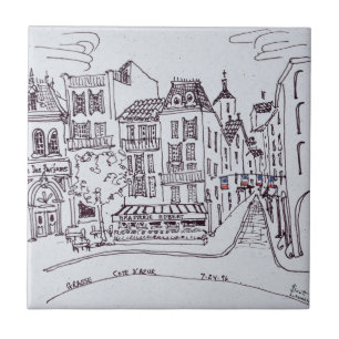 Perfume Museum & Street Scene Grasse, France Tile