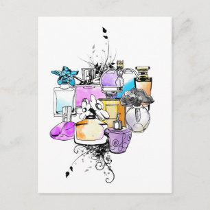 Perfumes Art Postcard