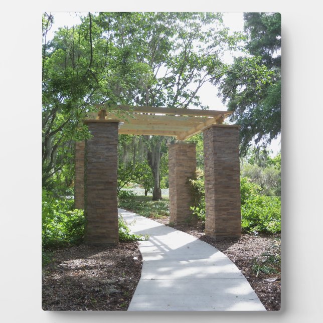pergola on a path plaque (Front)