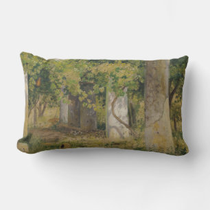 Pergola With Wine Grapes (Vineyard Landscape) Lumbar Cushion