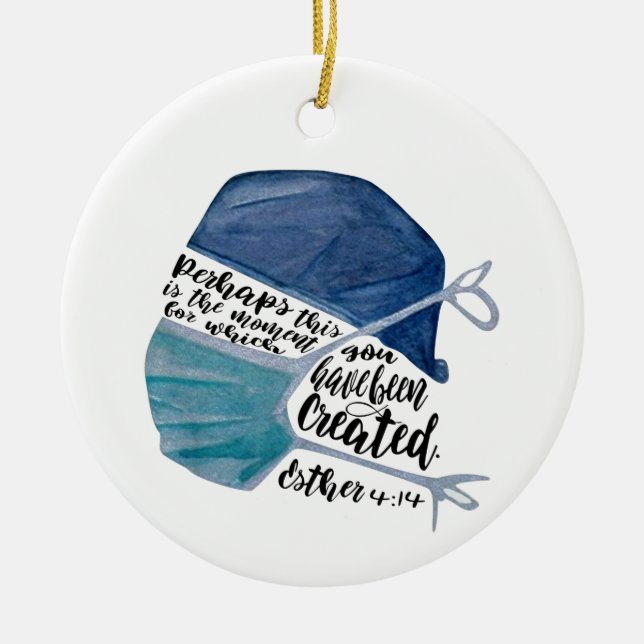 Perhaps This is the Moment Ceramic Tree Decoration (Front)