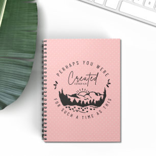 Perhaps You Were Created Blush Pink Christian Note Notebook