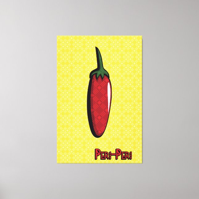 Peri-Peri Chilli Pepper Canvas Art (Front)