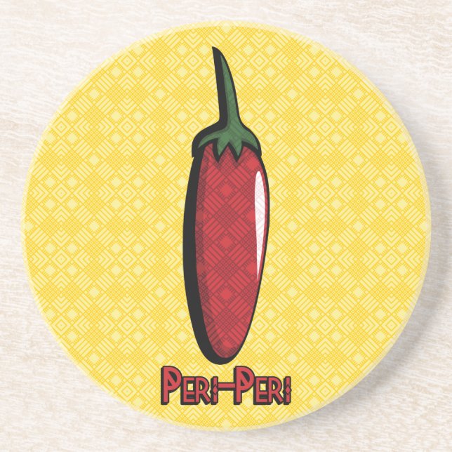 Peri-Peri Chilli Pepper Sandstone Coaster (Front)