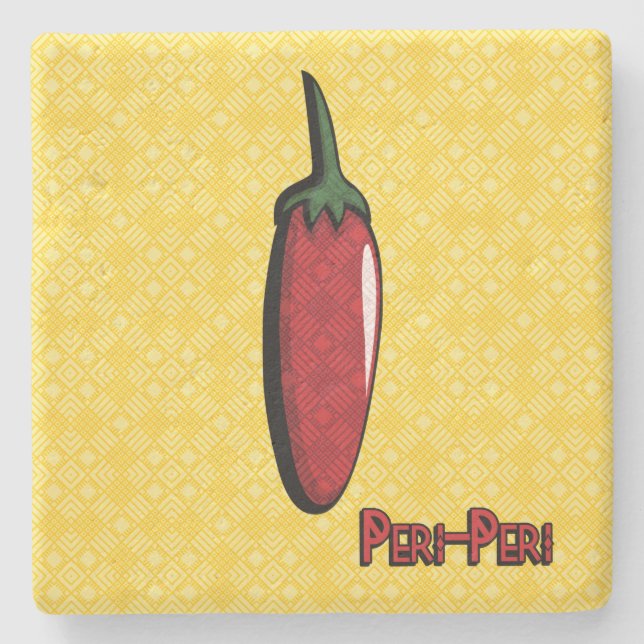 Peri-Peri Chilli Pepper Stone Coaster (Front)