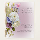 Peri White Mauve Floral Modern Wedding Planner<br><div class="desc">This design features a simple, soft side loose bouquet of periwinkle blue, dusty mauve pink, cream white, rose pink, and soft yellow flowers and botanical greenery on a soft mauve pink blur oval and white background. It's delicate and elegant; modern yet with a vintage feel. Created by Simply Farmhouse Press,...</div>