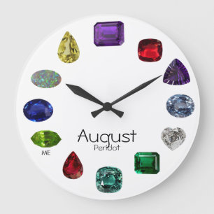 Peridot, August Birthstone Large Clock